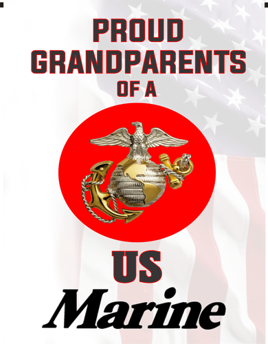 Proud Grandparents of U.S. Marine Garden Flag