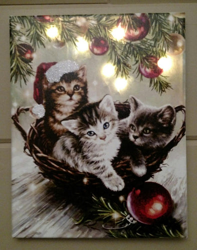 Christmas Kittens Canvas