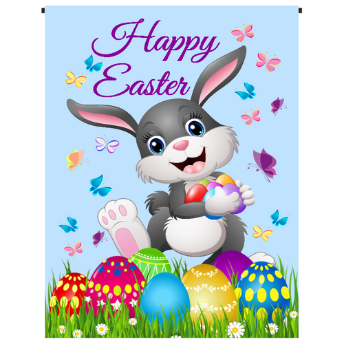 Happy Easter Bunny Garden Flag - Incredible Keepsakes