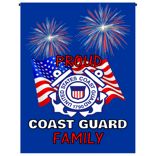 Proud Coast Guard Family Garden Flag - Incredible Keepsakes