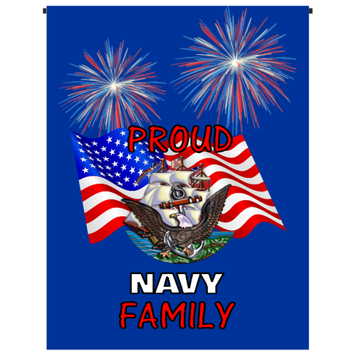 Proud Navy Family Garden Flag - Incredible Keepsakes