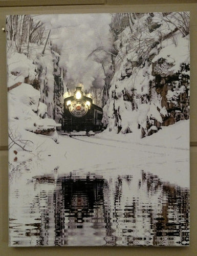 Engine & Snowy Creek Canvas