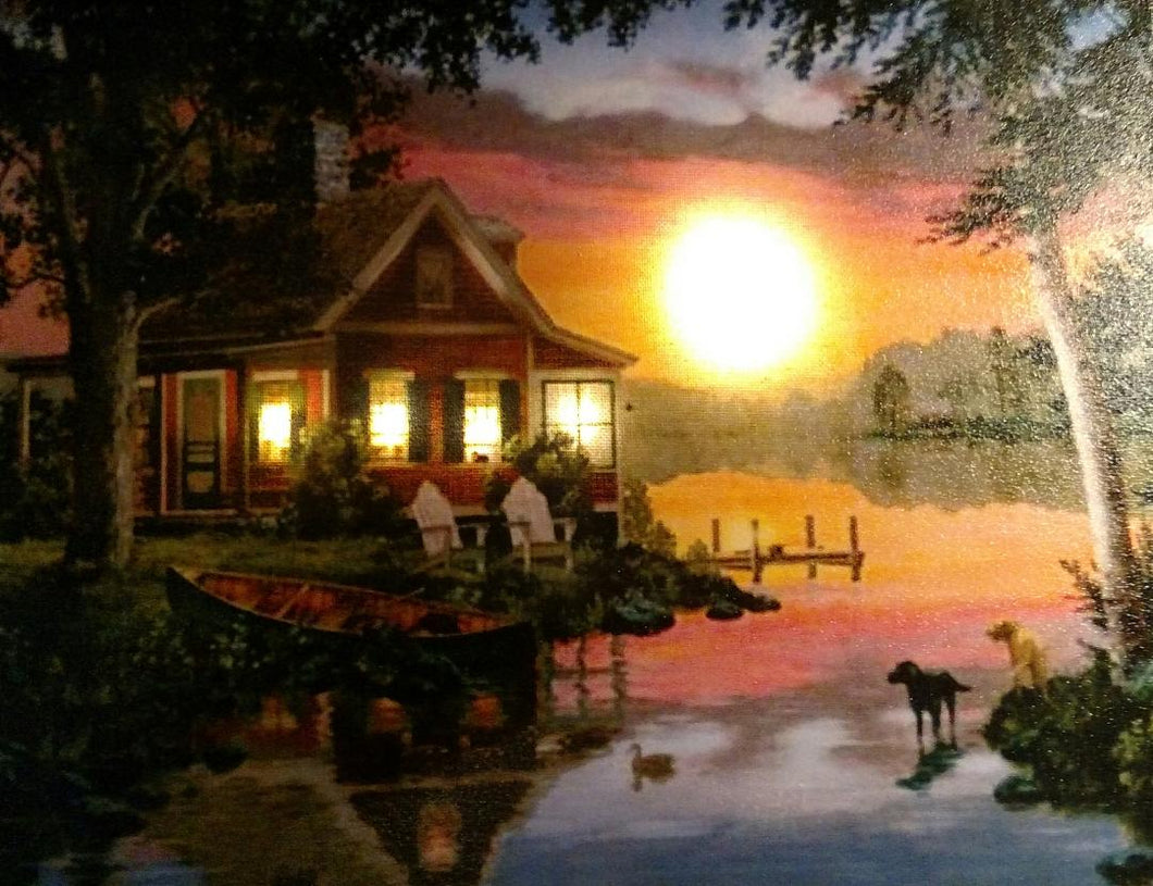 Cottage by the Lake Canvas