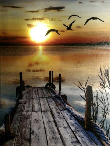 Sunset on the Dock Canvas