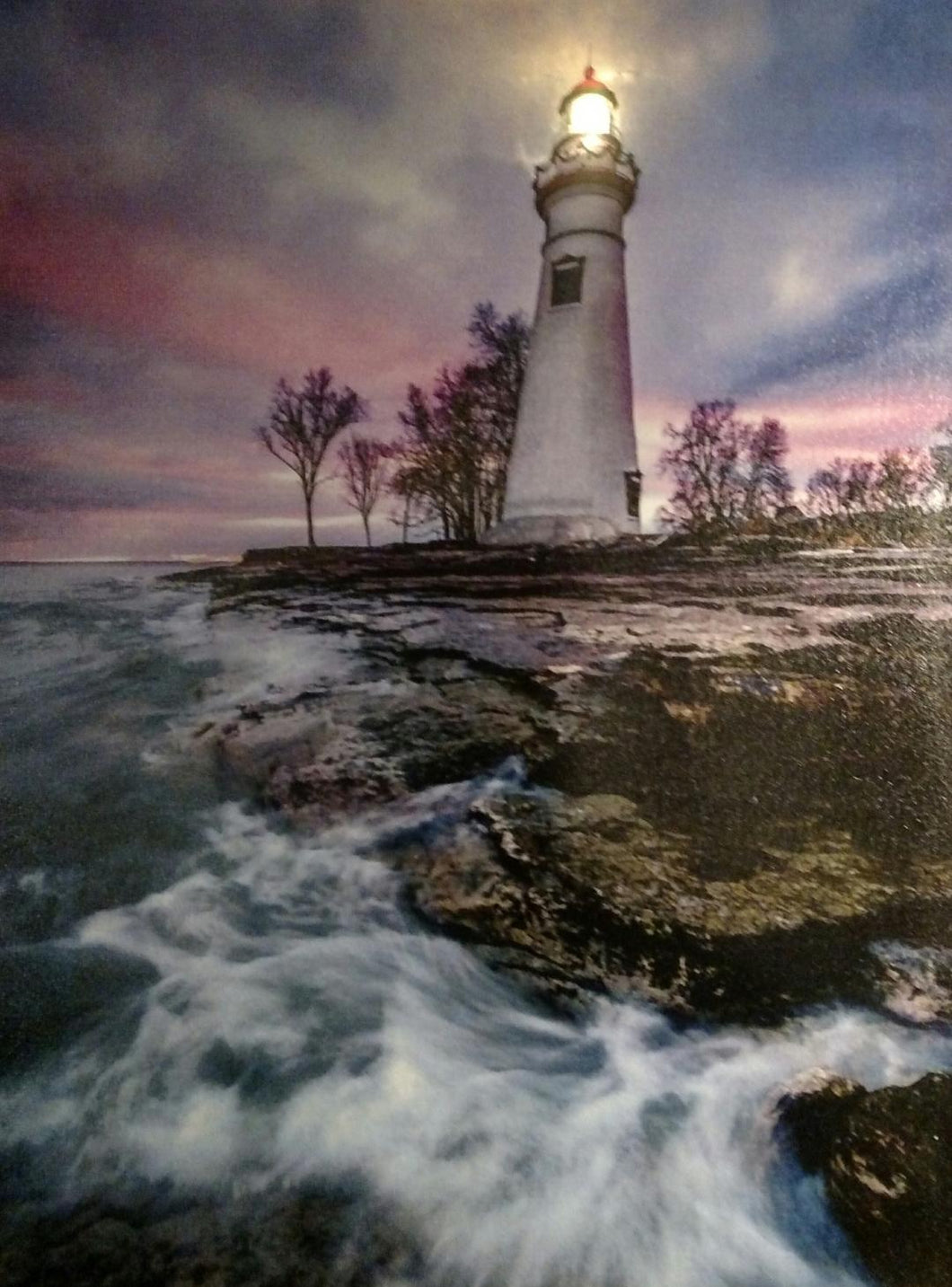 The Lighthouse at Dusk Canvas