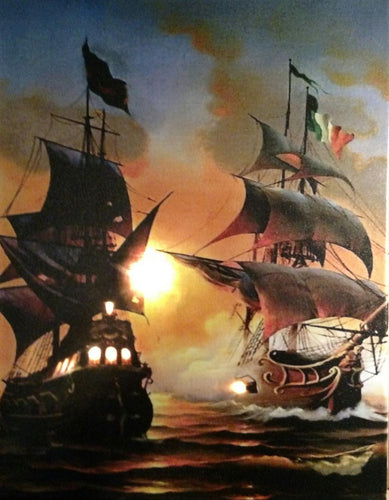 Tall Ship Battle Canvas