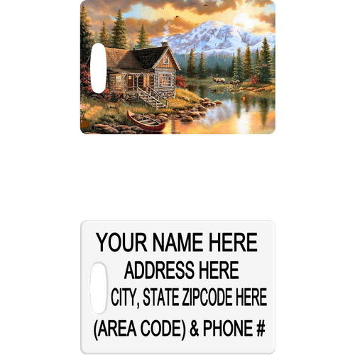 Cabin by the Lake Luggage Tag - Incredible Keepsakes