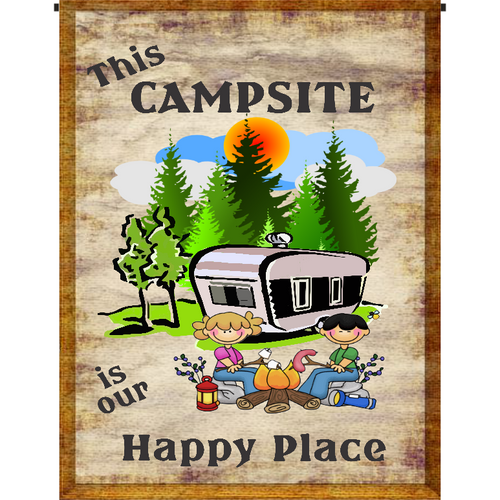 This Campsite is our Happy Place Garden Flag - Incredible Keepsakes
