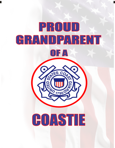 Proud Grandparent of U.S. Coastie Garden Flag