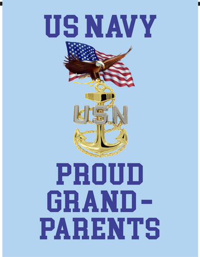 U.S. Navy Proud Grandparents Garden Flag
