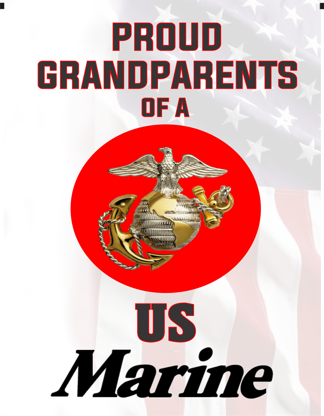 Proud Grandparents of U.S. Marine Garden Flag