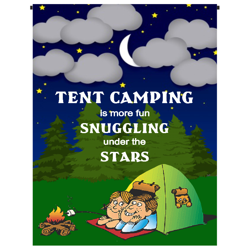 Tent Camping Garden Flag - Incredible Keepsakes
