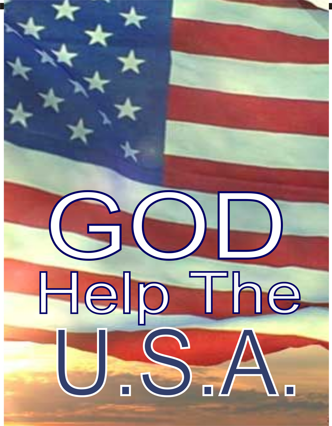 God Help the U.S.A. Garden Flag