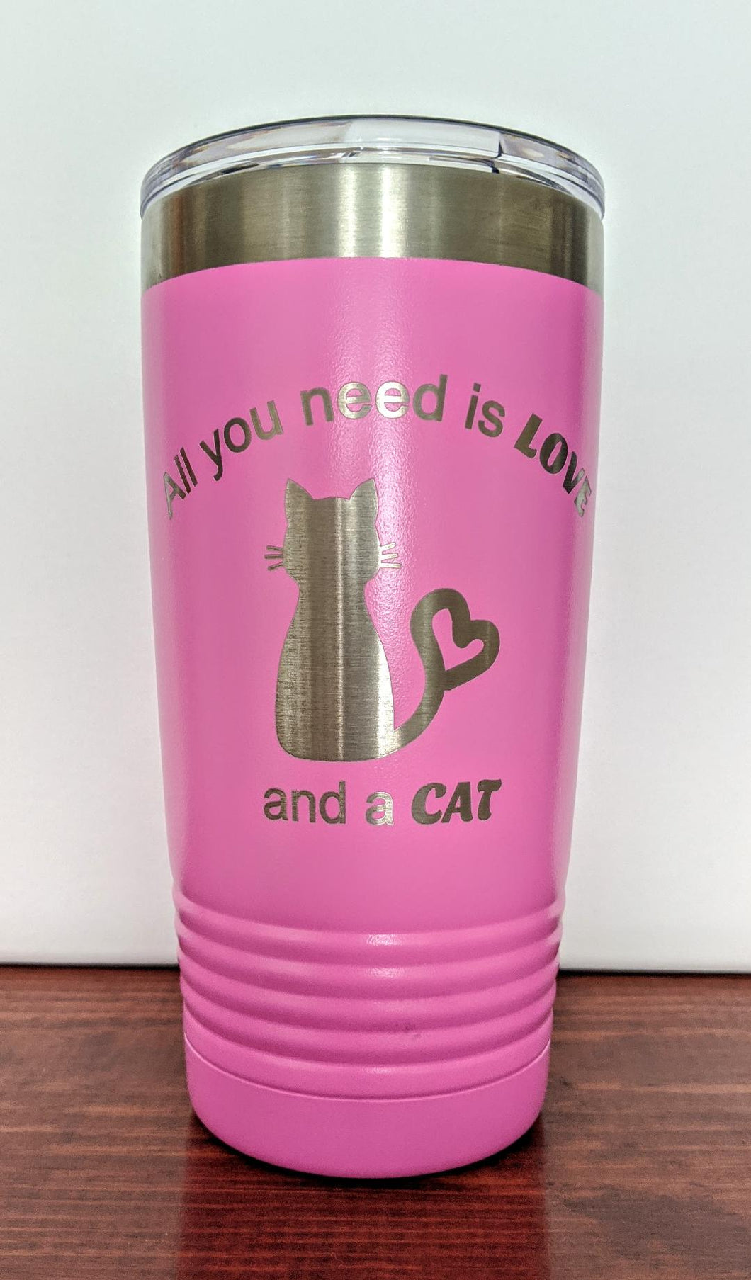 All you need is Love and a Cat Tumbler