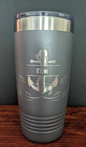 Anchor with Waves Tumbler
