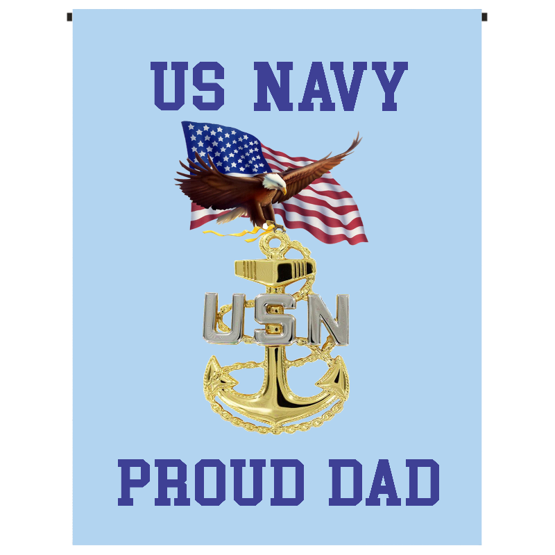 U.S. Navy Proud Dad Garden Flag - Incredible Keepsakes