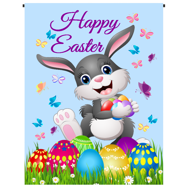 Happy Easter Bunny Garden Flag - Incredible Keepsakes