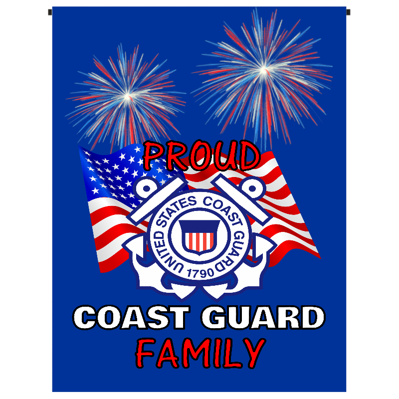 Proud Coast Guard Family Garden Flag - Incredible Keepsakes