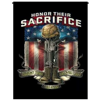 Honor Their Sacrifice Garden Flag