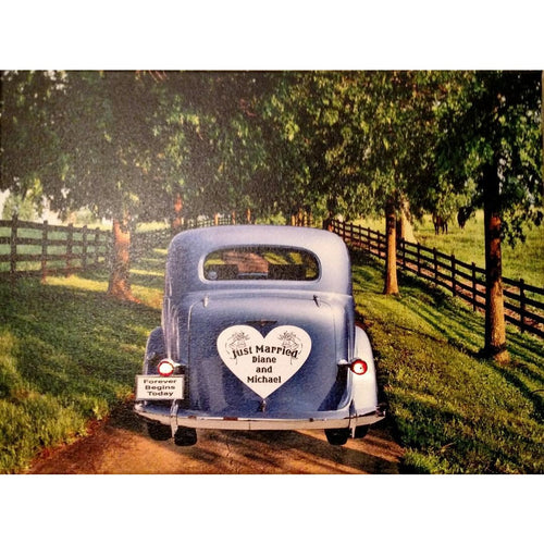 Just Married Car Canvas - Incredible Keepsakes