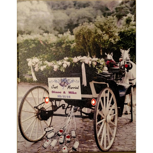 Just Married Carriage Canvas - Incredible Keepsakes