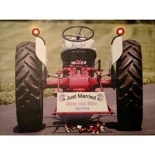 Just Married Tractor Canvas - Incredible Keepsakes